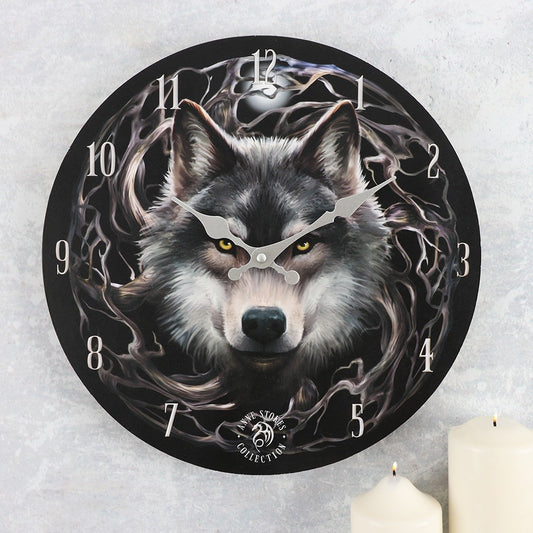 Night Forest Wall Clock by Anne Stokes