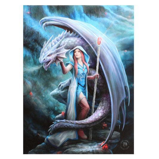 Dragon Mage Canvas Plaque by Anne Stokes