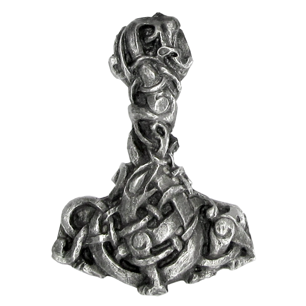 Pewter Urnes Style Thor’s Hammer Pendant