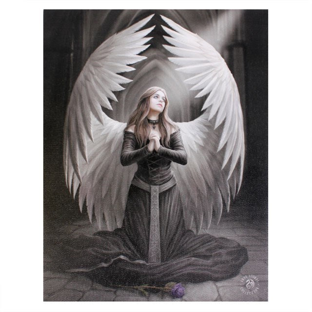 Prayer of the Fallen Canvas Plaque by Anne Stokes