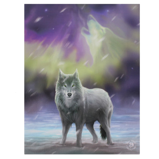 Aurora Wolf Canvas Plaque by Anne Stokes