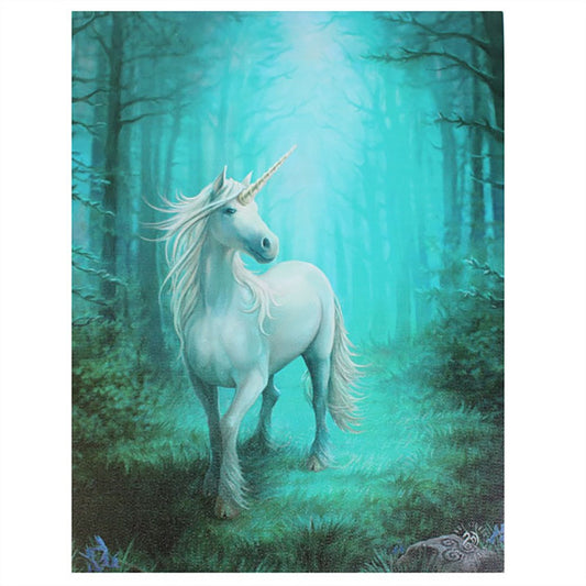 Forest Unicorn Canvas Plaque by Anne Stokes