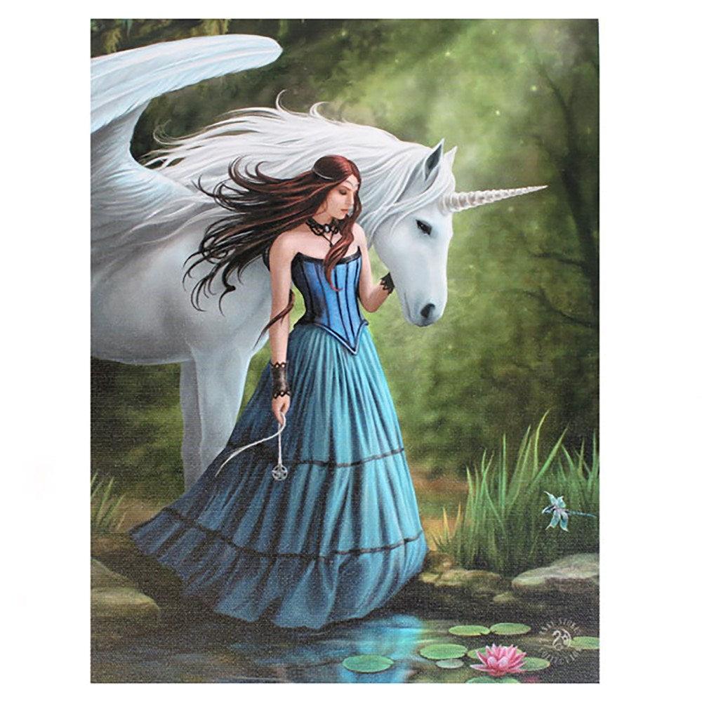 Enchanted Pool Canvas Plaque by Anne Stokes