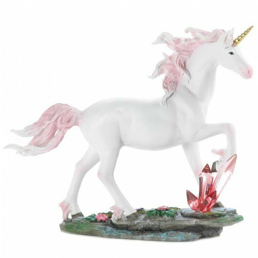 Unicorn with Crystals Figurine